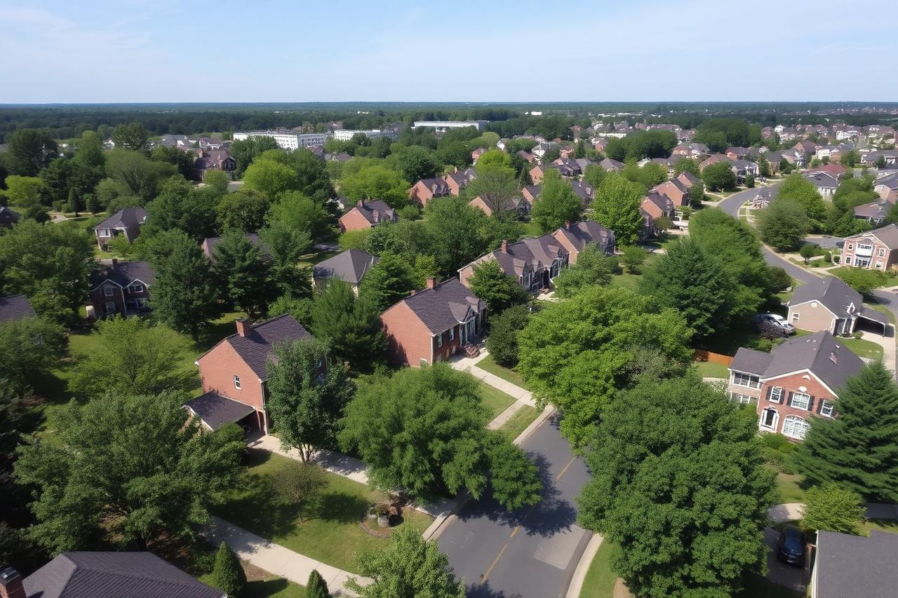Suburban neighborhood in Prince William County, Virginia served by Lud's Plumbing